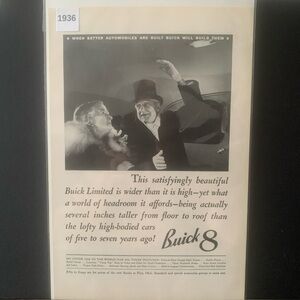 Vintage 1936 Buick 8 Buick Limited is Wider Than It IS High Ad Advertisement
